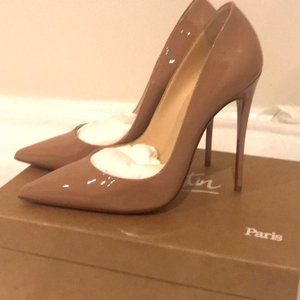 So Kate Patent Pointed-Toe Red Sole Pump